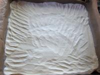 Mix flour with sugar and baking powder in a bowl....