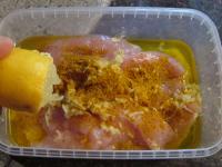 Wash the chicken breasts, cut them and put them in...