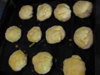 Then brush them with beaten egg, sprinkle with...