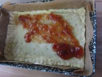 Line a smaller baking sheet (32x22 cm) with baking...