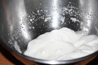 Whisk egg whites with pinch of salt until you get...
