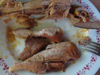 Separate roasted meat from the bone and serve....