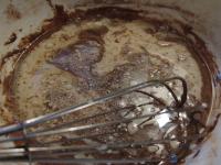 Add milk and oil to the yolks....
