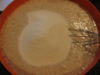 Add flour with baking powder....