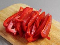 Cut pepper into strips....