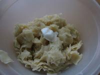 ... and place into a deeper bowl. Add lard and...