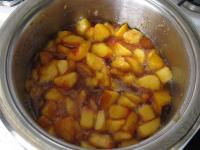 Then add ginger, cinnamon and bring the peaches to...
