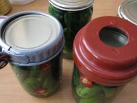 Close the bottles with clean preserving lids...