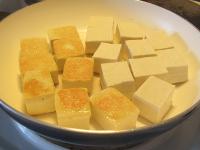 Cut tofu into the cubes and mildly fry on all...