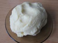 Work compact dough and put in the fridge to harden...