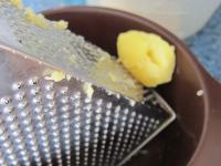Peel and grate finely cooked, cold potatoes....