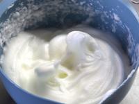 Beat egg whites into stiff foam ......