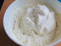 Finally stir in well whipped double cream....
