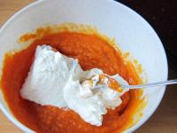 Add cream curd and mix the cream....