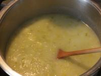 Add cleaned and diced potatoes. Cook for 20...