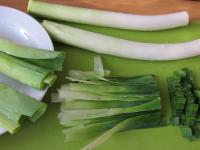 Wash leek and chop it finely....