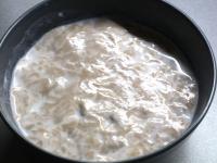 Prepare leaven from milk with a little sugar....