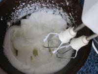 Beat 150g of egg whites into stiff foam. ...