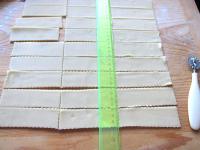 Cut it into strips 30x3cm. At the end cut the...