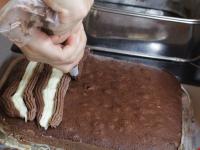 Put each cream separately in a confectionery bag...