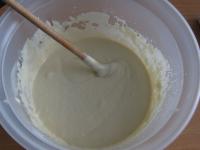 Process watery batter....