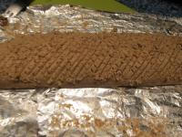 Remove aluminium foil from the stiffen jelly roll....