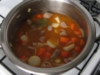 ... then pour in a water, add sugar and vinegar....