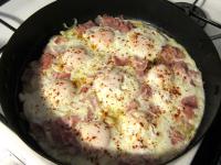 Sprinkle the finished dish with ground red pepper....