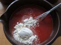 Blend flour, sugar and salt in tomato puree and...