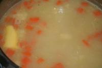 ...add to the broth with carrots. Mix, season with...