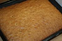 Stir and pour the dough (spread it evenly) into...