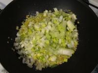 Peel, rinse and finely chop the leek. Add into the...