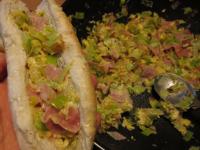 Place filling into the soaked rolls....