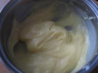 Cook a thick custard from milk, sugar and custard...