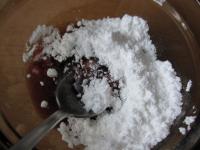 Blend the jam with sugar and fill the syringe with...