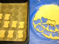 Roll the dough on a floured board to a thickness...