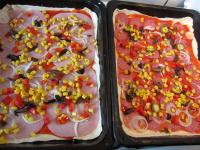 Add corn and drained mushrooms....