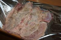 Wash and bone the chicken, salt and season with...