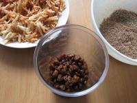 Pour both kind of ground seeds into the deeper...