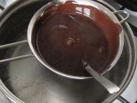 ... and melt the chocolate topping....