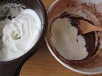 Whisk egg whites into stiff foam and gradually...