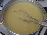 Blend pudding powder with sugar in milk and cook...