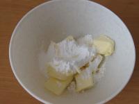 Beat butter with sugar....