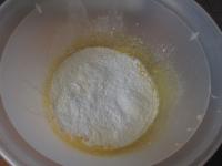 Blend flour with baking powder in ......