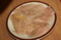 Wash the chicken breasts, cut into thicker slices,...