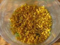 Add drained canned sweet corn,......