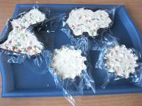 Let the filled molds solidify in the refrigerator....
