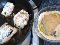 Finally dip them slightly into the flour, put back...