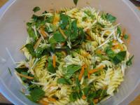 Add pasta to the grated vegetables together with...