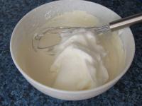 Blend stiff egg white foam in the filling. ...
